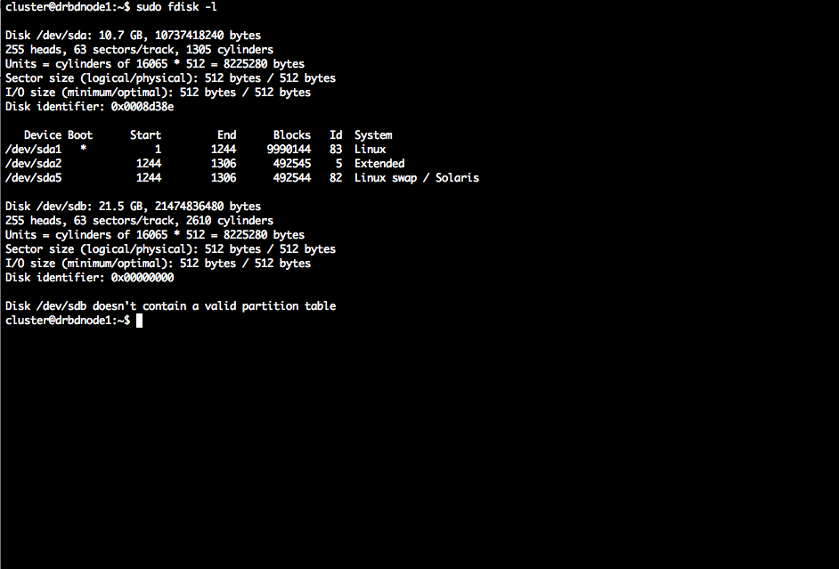 fdisk -l