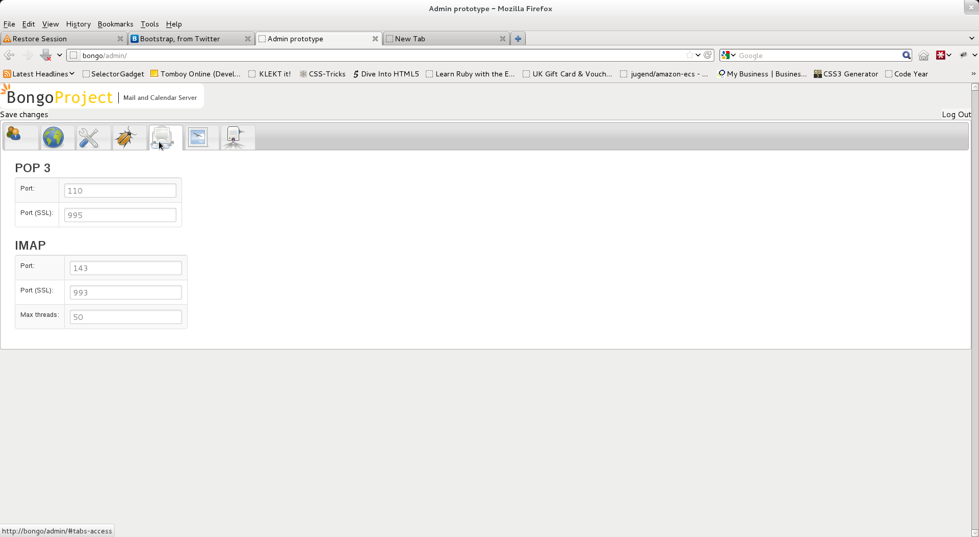 POP IMAP Pane